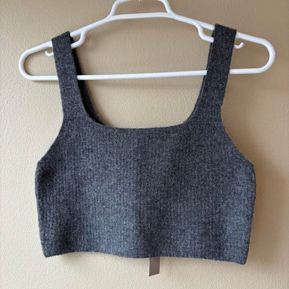 Everlane the Cozy Stretch Wool Blend Tank in Dark Grey Women's Size Medium - Picture 1 of 2